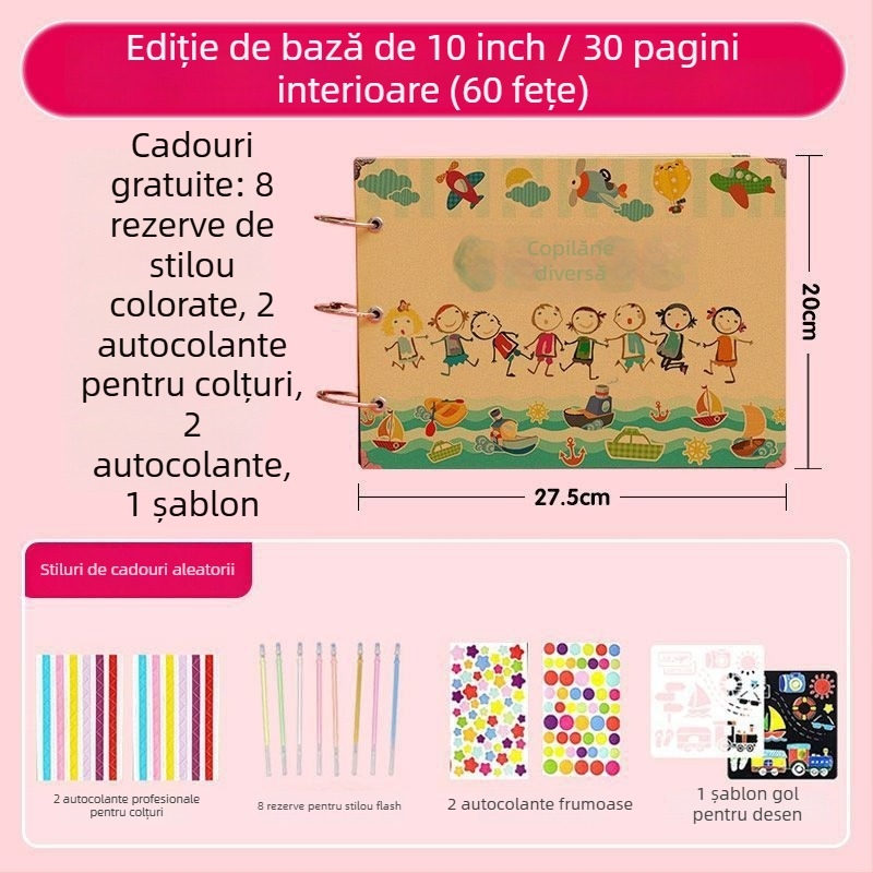 Album de creștere pentru clasa a VI-a – album foto DIY, lucrat manual, pentru absolvirea învățământului primar și grupa mare a grădiniței