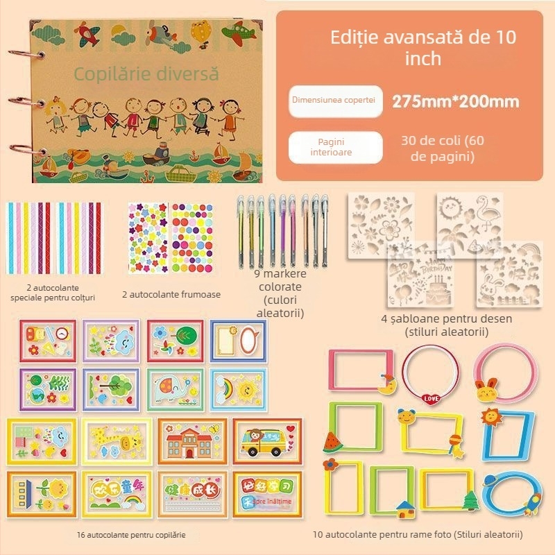 Album de creștere pentru clasa a VI-a – album foto DIY, lucrat manual, pentru absolvirea învățământului primar și grupa mare a grădiniței