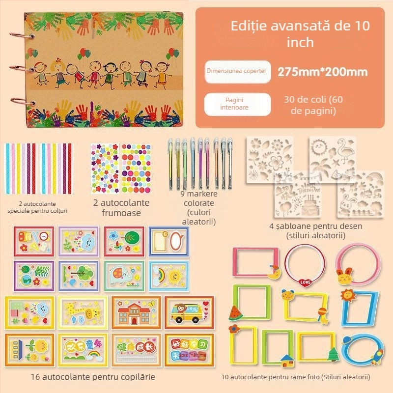 Album de creștere pentru clasa a VI-a – album foto DIY, lucrat manual, pentru absolvirea învățământului primar și grupa mare a grădiniței