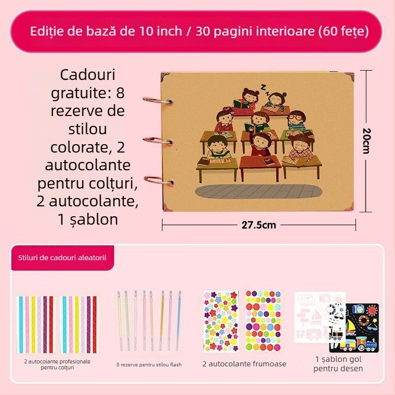 Album de creștere pentru clasa a VI-a – album foto DIY, lucrat manual, pentru absolvirea învățământului primar și grupa mare a grădiniței