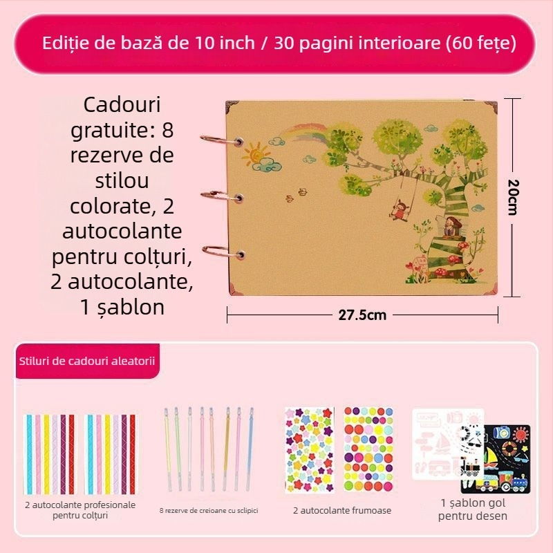 Album de creștere pentru clasa a VI-a – album foto DIY, lucrat manual, pentru absolvirea învățământului primar și grupa mare a grădiniței