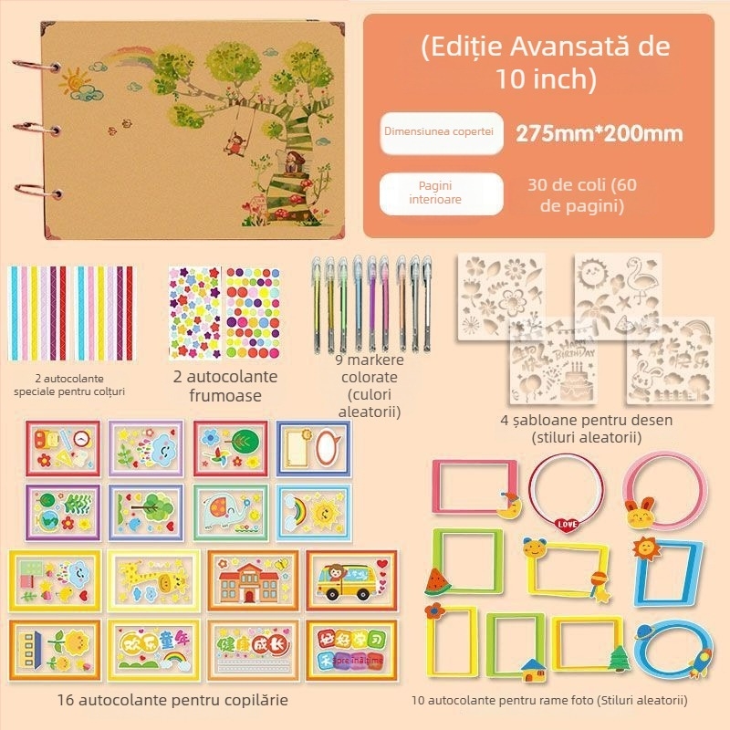 Album de creștere pentru clasa a VI-a – album foto DIY, lucrat manual, pentru absolvirea învățământului primar și grupa mare a grădiniței