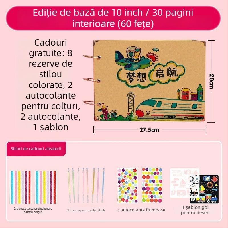 Album de creștere pentru clasa a VI-a – album foto DIY, lucrat manual, pentru absolvirea învățământului primar și grupa mare a grădiniței