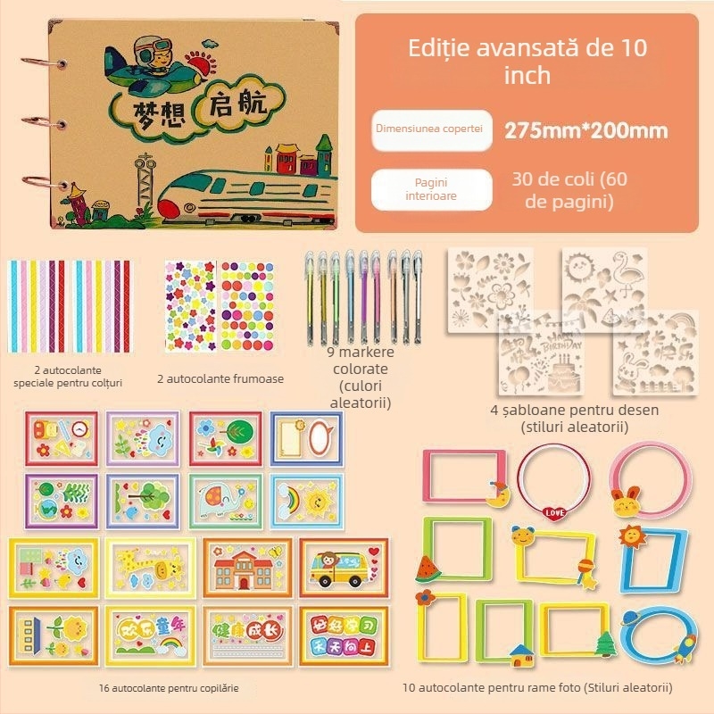 Album de creștere pentru clasa a VI-a – album foto DIY, lucrat manual, pentru absolvirea învățământului primar și grupa mare a grădiniței