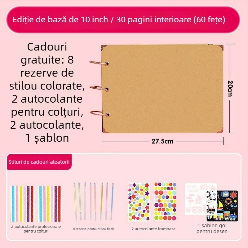 Album de creștere pentru clasa a VI-a – album foto DIY, lucrat manual, pentru absolvirea învățământului primar și grupa mare a grădiniței
