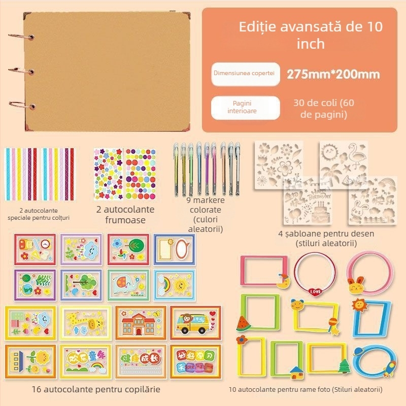 Album de creștere pentru clasa a VI-a – album foto DIY, lucrat manual, pentru absolvirea învățământului primar și grupa mare a grădiniței