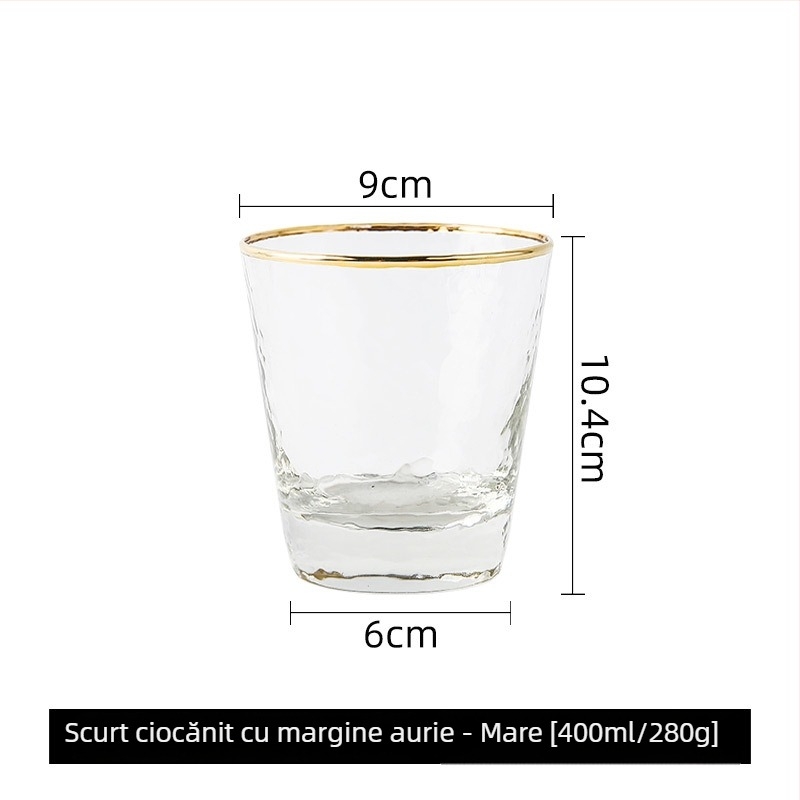Pahar din sticlă pentru uz casnic, rezistent la temperaturi înalte – potrivit pentru ceai cu lapte, sucuri și băuturi