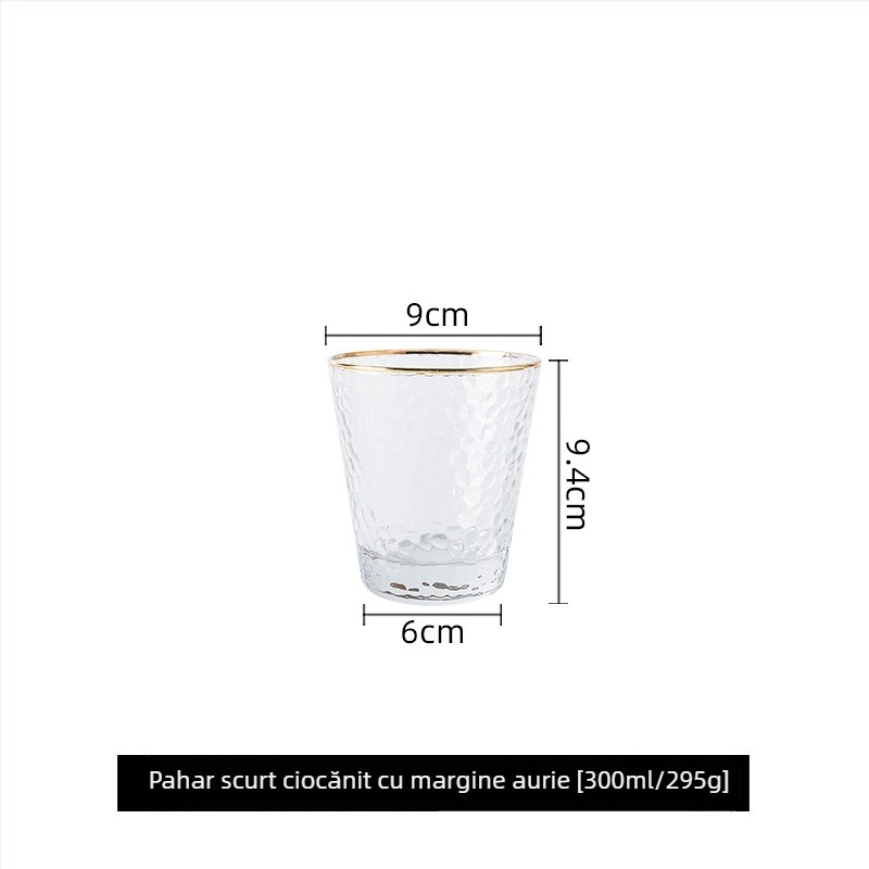 Pahar din sticlă pentru uz casnic, rezistent la temperaturi înalte – potrivit pentru ceai cu lapte, sucuri și băuturi