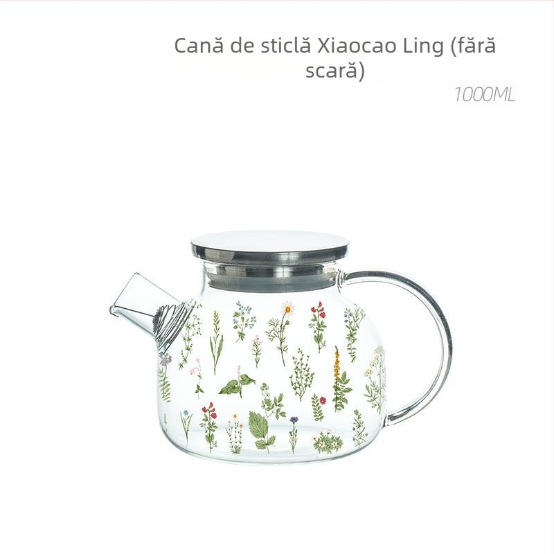 Carafă de sticlă în stil Mori, cu capacitate mare și marcaje de nivel, pentru mic dejun, lapte, ceai și apă rece, uz casnic