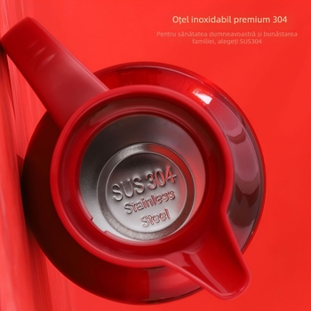 Termos din oțel inoxidabil 304, set roșu pentru zestre de nuntă
