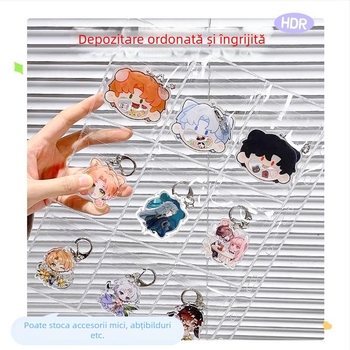 Album pentru păstrarea insignelor, insigne rotunde de 58 mm și 75 mm, mapă cu foi detașabile pentru colecții anime și manga