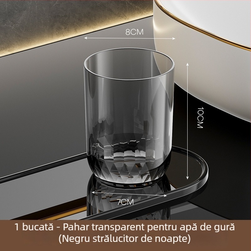 Suport portabil pentru periuța de dinți și set de igienă în timpul călătoriilor, ceașcă pentru pastă de dinți, spațiu de depozitare comod pentru periuță și pastă