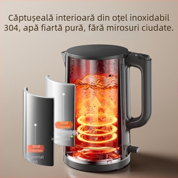 Supor Fierbător electric din oțel inoxidabil 2,2 L, cu izolație și oprire automată