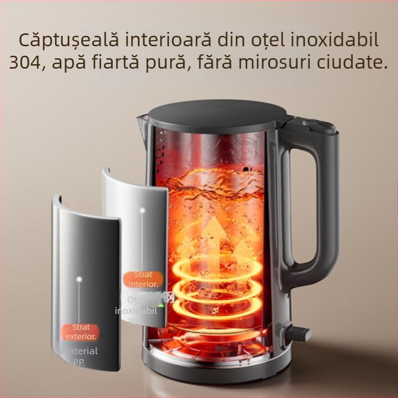 Supor Fierbător electric din oțel inoxidabil 2,2 L, cu izolație și oprire automată