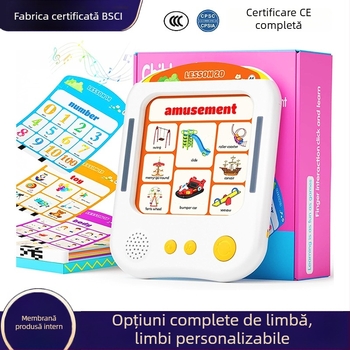 Dispozitiv educațional de lectură pentru copii, cu învățare audio a limbii engleze și cititor de carduri