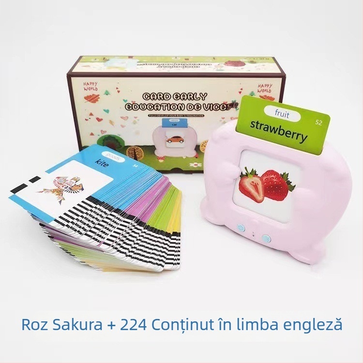 Dispozitiv educațional de lectură pentru copii, cu învățare audio a limbii engleze și cititor de carduri