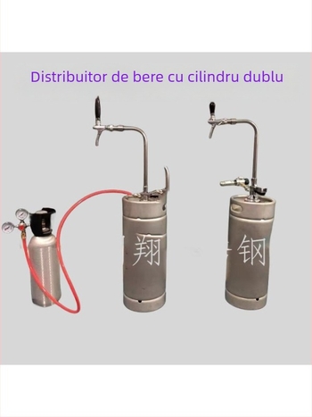Dispozitiv de servire bere artizanală în aer liber, cilindru CO2 mic, butoi de bere, robinet cu două funcții anti-spumă