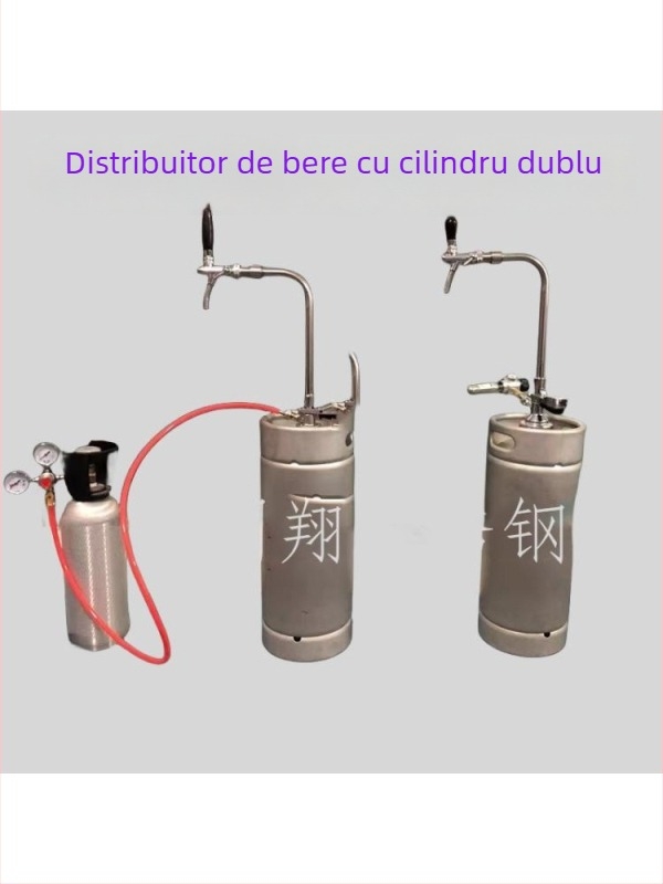 Dispozitiv de servire bere artizanală în aer liber, cilindru CO2 mic, butoi de bere, robinet cu două funcții anti-spumă