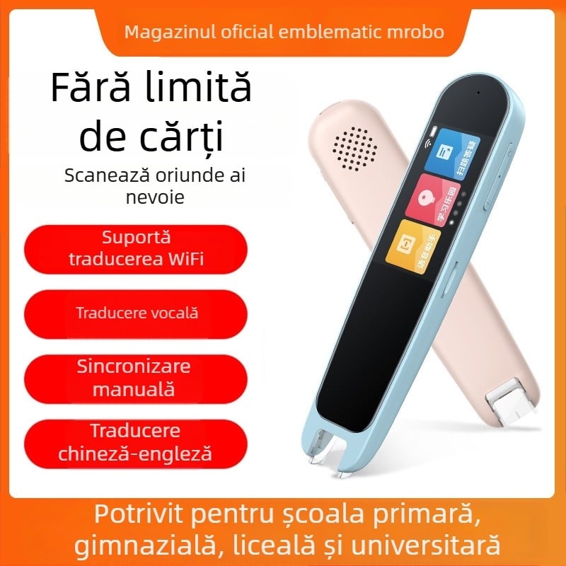 Pix de citire în limba engleză și dicționar pentru elevi — pix de traducere multifuncțional, dispozitiv inteligent de învățare universal