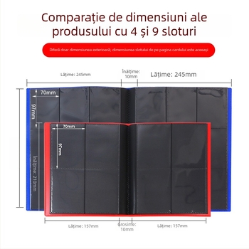 Album de cărți cu nouă buzunare, capacitate mare, pentru cărți Ultraman și Yu-Gi-Oh!, 360 de carduri.