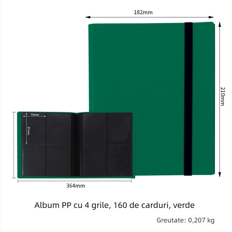 Album de cărți cu nouă buzunare, capacitate mare, pentru cărți Ultraman și Yu-Gi-Oh!, 360 de carduri.