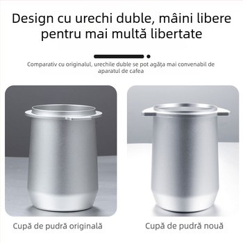 Platinum Rich 8 Series Accesorii cafea: Ceașă de aromă, Dozator din aliaj de aluminiu pentru cafea, Ceașă de dozare din oțel inoxidabil, Diametru 54 mm