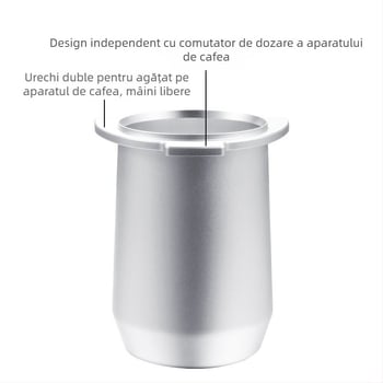 Platinum Rich 8 Series Accesorii cafea: Ceașă de aromă, Dozator din aliaj de aluminiu pentru cafea, Ceașă de dozare din oțel inoxidabil, Diametru 54 mm