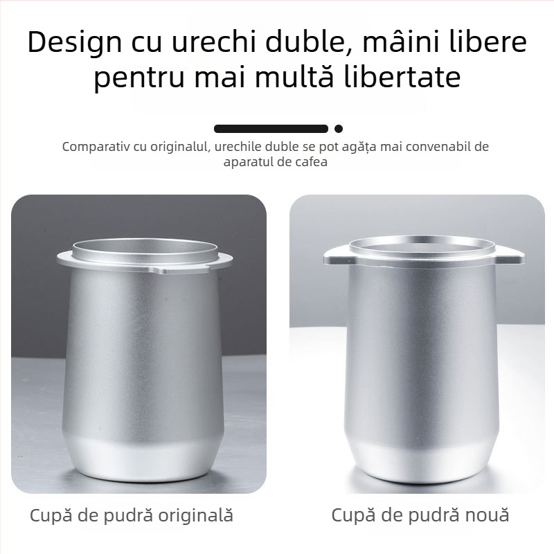 Platinum Rich 8 Series Accesorii cafea: Ceașă de aromă, Dozator din aliaj de aluminiu pentru cafea, Ceașă de dozare din oțel inoxidabil, Diametru 54 mm