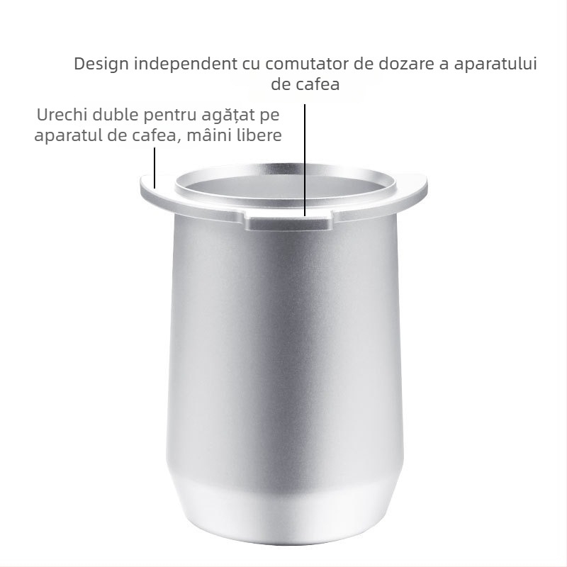 Platinum Rich 8 Series Accesorii cafea: Ceașă de aromă, Dozator din aliaj de aluminiu pentru cafea, Ceașă de dozare din oțel inoxidabil, Diametru 54 mm