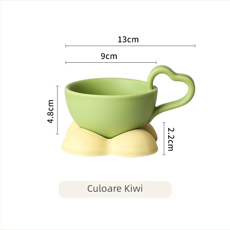 Set porțelan cafea cești și farfurioare, stil Nordic, cadou drăguț, ceramică de înaltă calitate