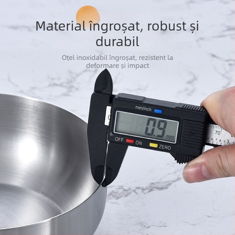 Oală din oțel inoxidabil, multifuncțională, cu mâner din lemn rezistent la căldură și capac de sticlă; potrivită pentru sosuri și tăiței, fără strat antiaderent