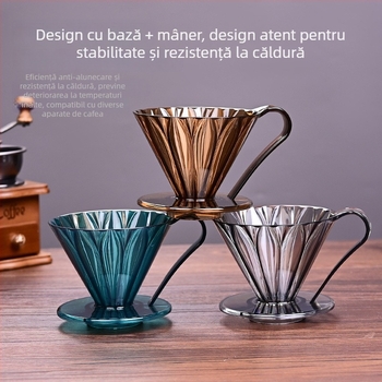 Set filtru cafea V60 din sticlă: dripper din sticlă, cafetieră, pâlnie și filtre de hârtie