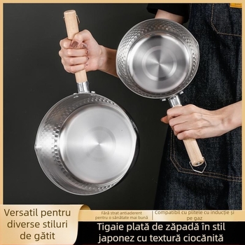 Mini oală de lapte din oțel inoxidabil, fără strat – pentru hrana bebelușilor, supă și tăiței instant