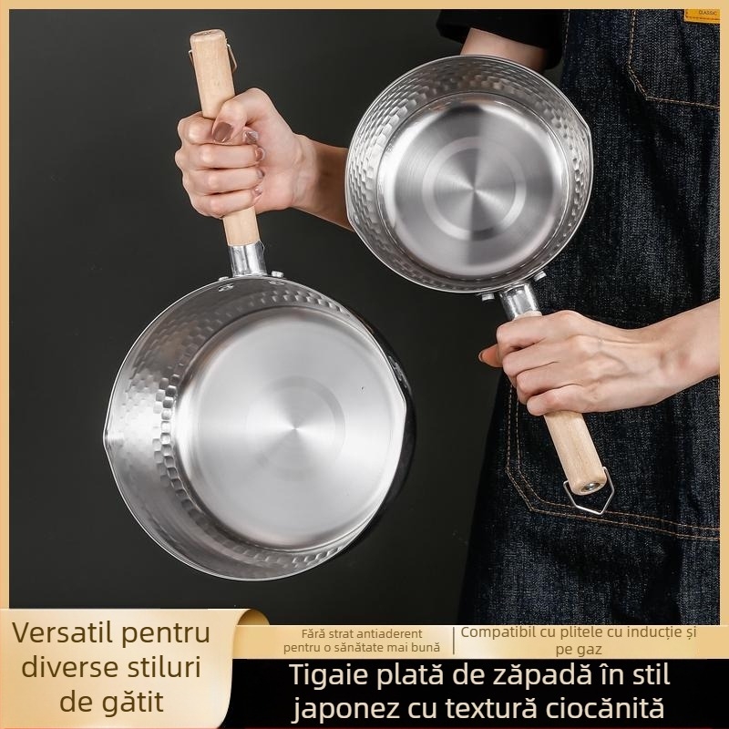 Mini oală de lapte din oțel inoxidabil, fără strat – pentru hrana bebelușilor, supă și tăiței instant
