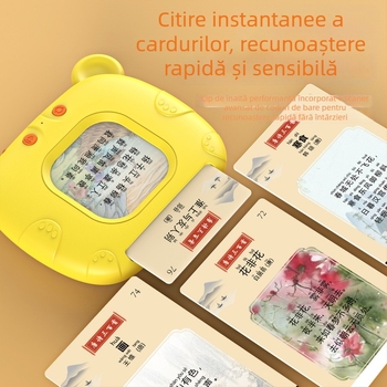 Mașină de învățare cu introducerea de carduri pentru educație timpurie - conținut bilingv chinezo-engleză: 300 poeme Tang, funcții muzicale