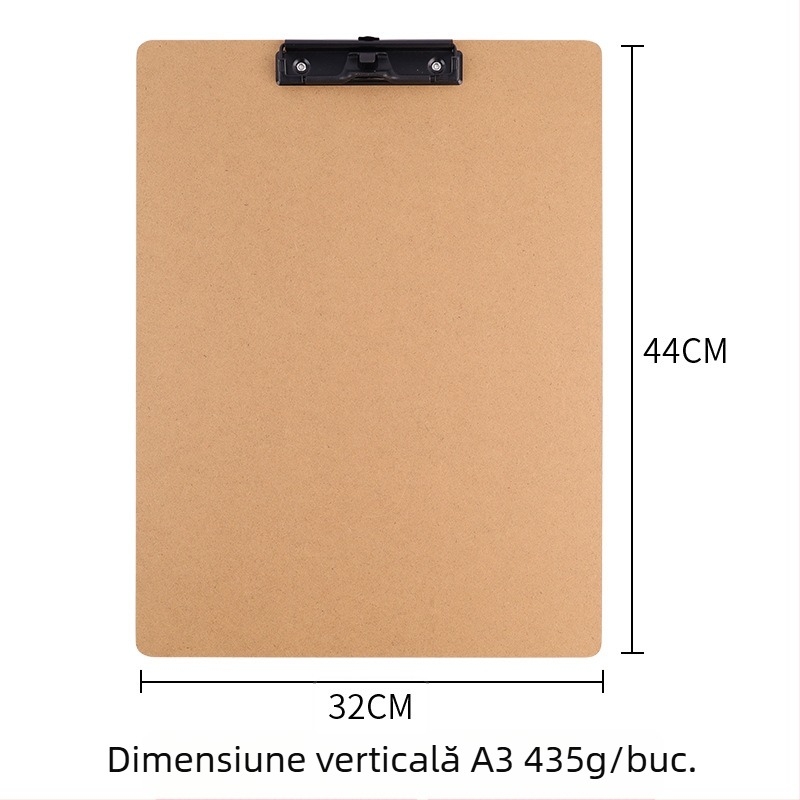 Chuntian Placă de scris din fibră A4 cu clemă puternică, dosar și clipboard – planșă de schițe A3 8K