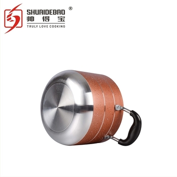 Set de vase din aluminiu, cu strat antiaderent, cu oale de supă 20/22/24 cm și tigaie de 24 cm, model CP-03