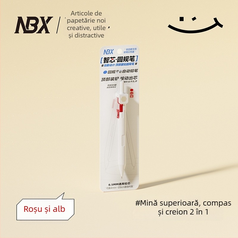 NBX set creativ de rechizite: riglă, compas și pix – trei în unu, portabil pentru desen rapid
