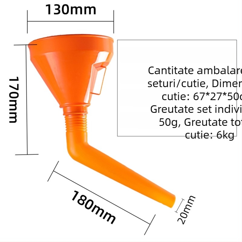 Pâlnie din plastic PP pentru ulei de motor auto și motocicletă, cu filtru