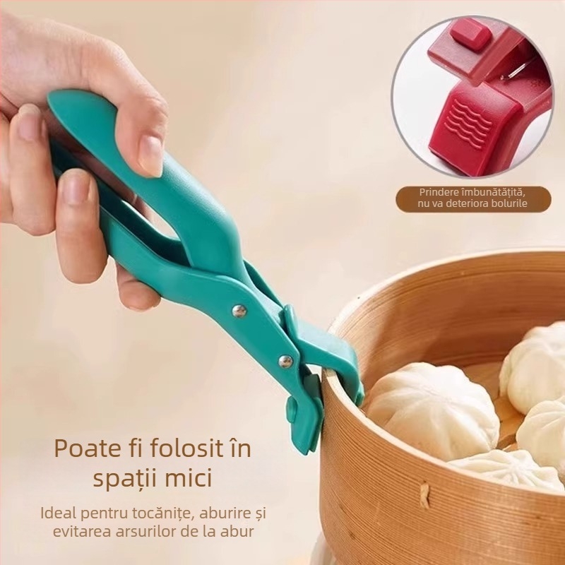 Clip din silicon pentru bucătărie – anti-arzuri, pentru oale, boluri și farfurii, compatibil cu cuptorul cu microunde