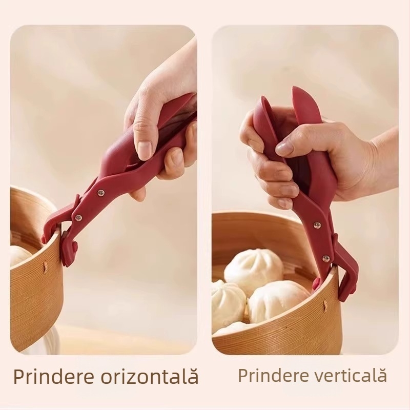 Clip din silicon pentru bucătărie – anti-arzuri, pentru oale, boluri și farfurii, compatibil cu cuptorul cu microunde