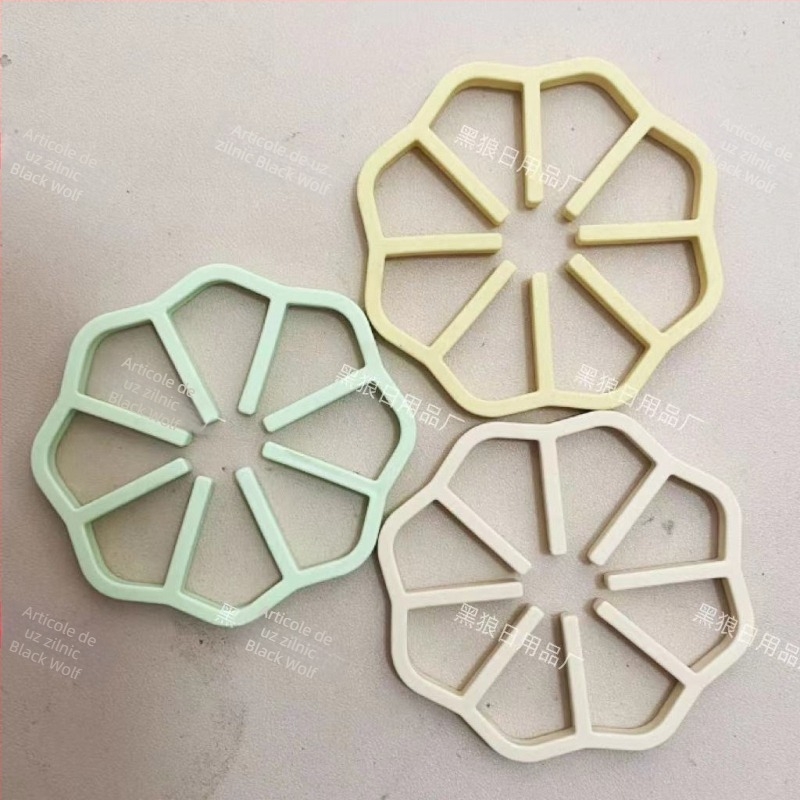 Covoraș din silicon termoizolant cu design floral decupat, anti-arzire pentru masă, suport pentru farfurii și boluri, covoraș rezistent la căldură pentru oale
