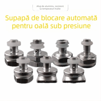 Set de valve pentru oală sub presiune: valvă de siguranță, limitator de presiune, valvă plutitoare, valvă de evacuare, valvă auto-închidere