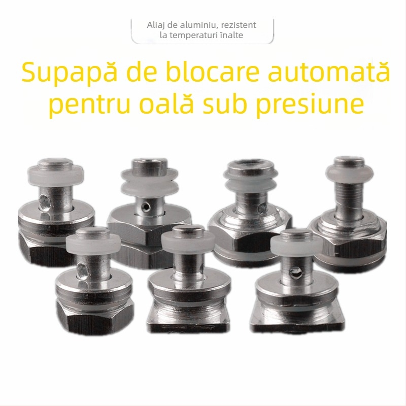 Set de valve pentru oală sub presiune: valvă de siguranță, limitator de presiune, valvă plutitoare, valvă de evacuare, valvă auto-închidere