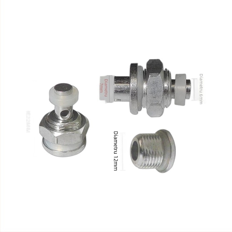 Set de valve pentru oală sub presiune: valvă de siguranță, limitator de presiune, valvă plutitoare, valvă de evacuare, valvă auto-închidere