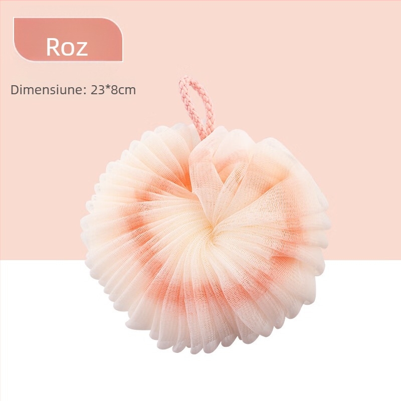 Camellia minge de baie moale cu gradient, floare de baie spumoasă, prosop moale de exfoliere