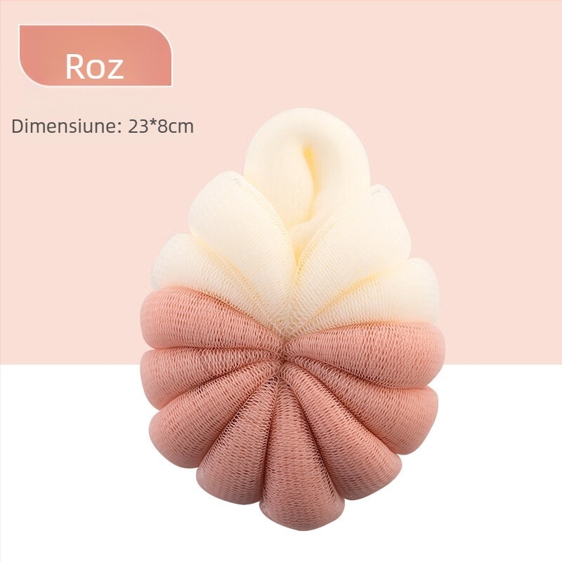 Camellia minge de baie moale cu gradient, floare de baie spumoasă, prosop moale de exfoliere