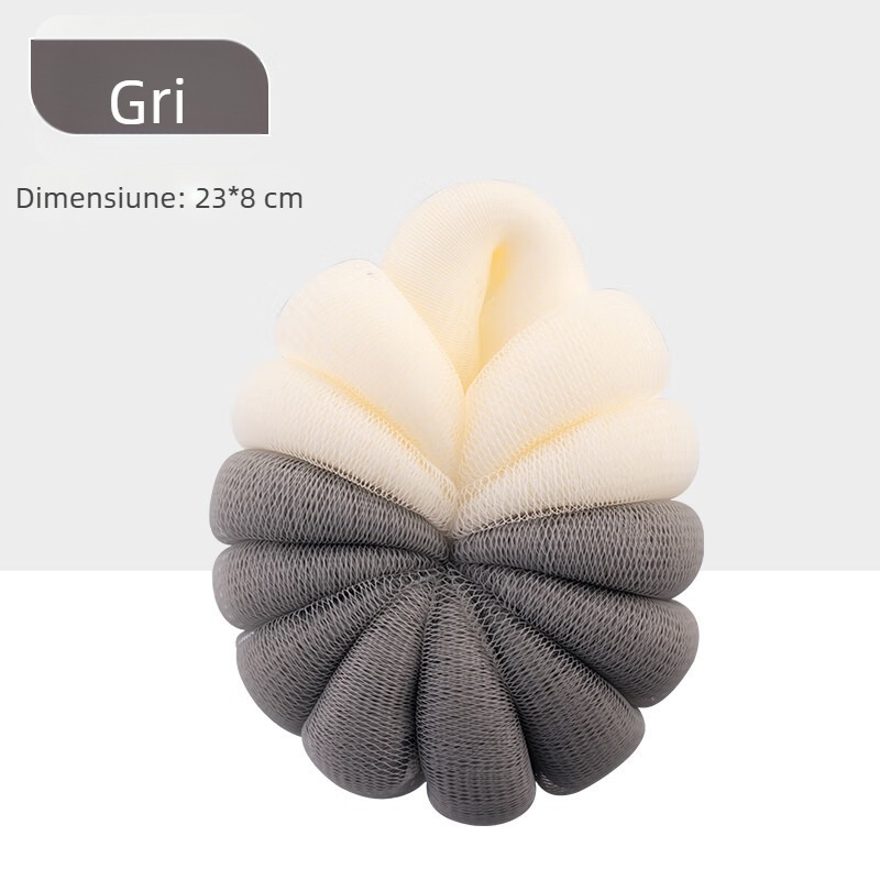Camellia minge de baie moale cu gradient, floare de baie spumoasă, prosop moale de exfoliere