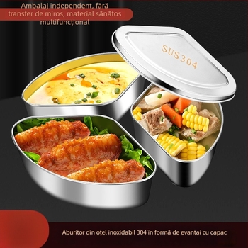 Set de aburi din oțel inoxidabil 304 pentru orez: cutie de abur cu formă de evantai, boluri pentru ouă la abur și cești de abur