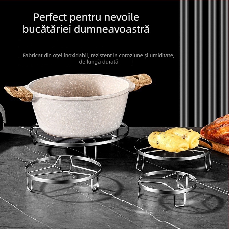 Raft de abur din oțel inox, pentru bucătărie, raft de gătit cu aburi pentru legume, orez și ouă, cu picioare înalte